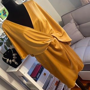 Satin kimono mini dress